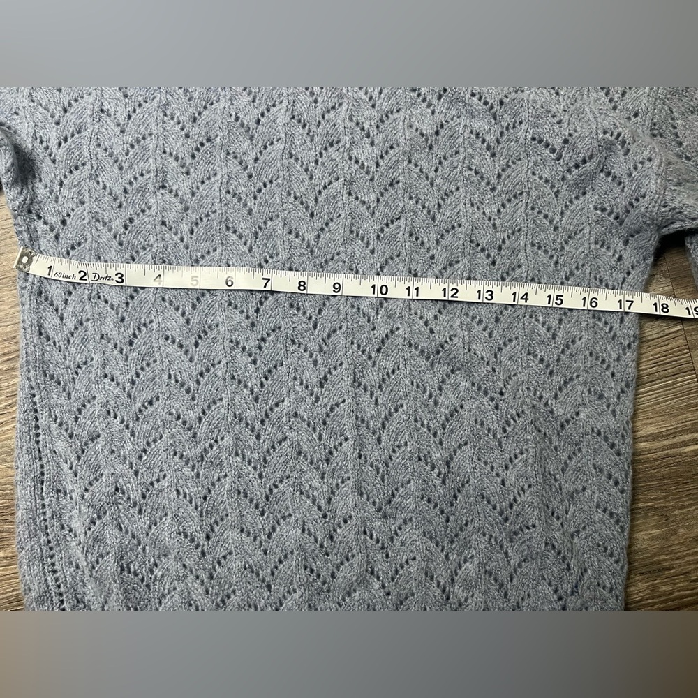 J. McLaughlin Soft Blue Cowl Neck Sweater Tiler Wool & Cashmere-Blend size XS - Picture 10 of 12